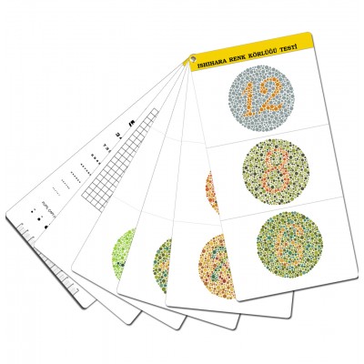 Görme Testleri El Kartı (Ishıhara + Amsler Grıd + Yakın Okuma)